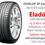 Dunlop SP Sport 01 - 205/55 R16 (nyári gumik): Eladó