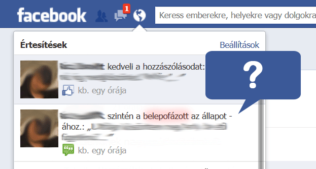A Facebook szerint az emberek belepofáznak..